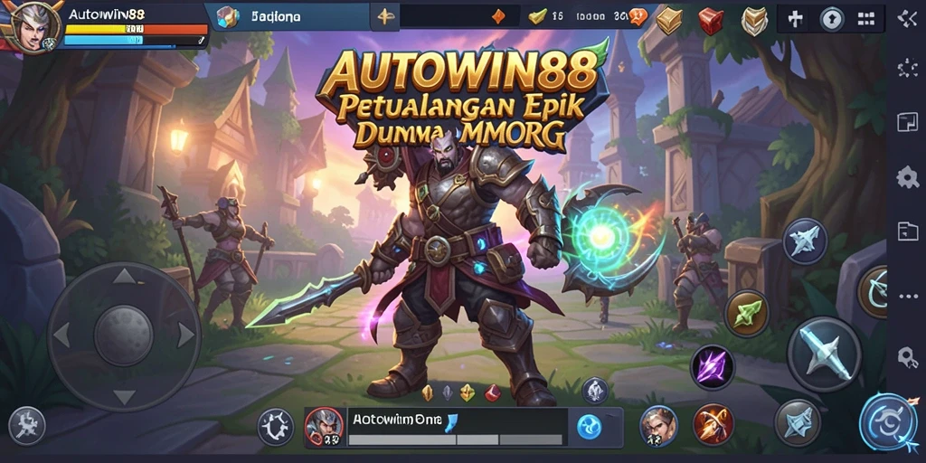 Tampilan menarik dari gameplay MMORPG AUTOWIN88 dengan karakter dan latar yang menakjubkan.