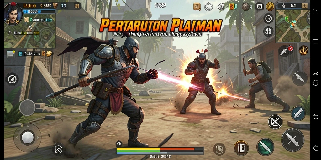 Tampilan gameplay C789 yang mendebarkan dalam pertempuran FPS.