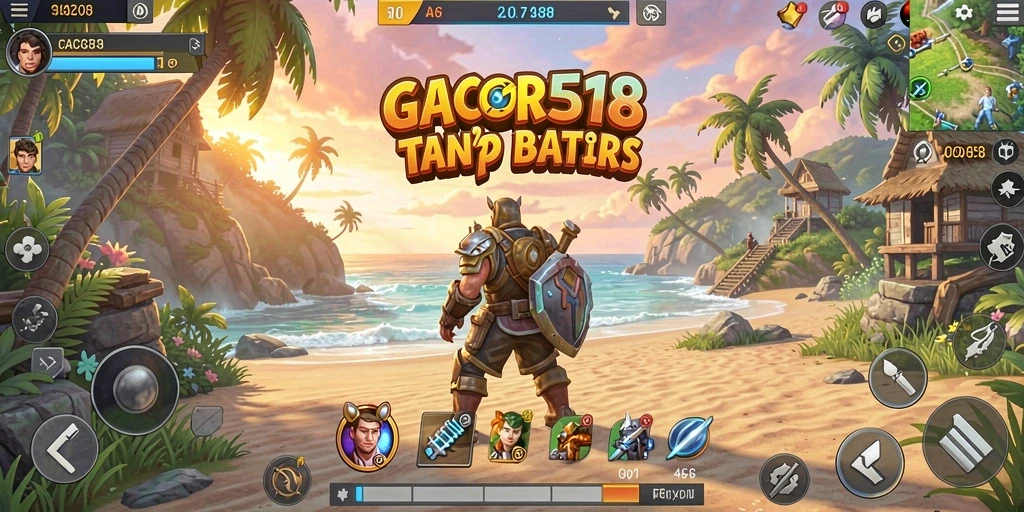 Screenshot GACOR518 menampilkan karakter dalam petualangan Open World yang penuh aksi.
