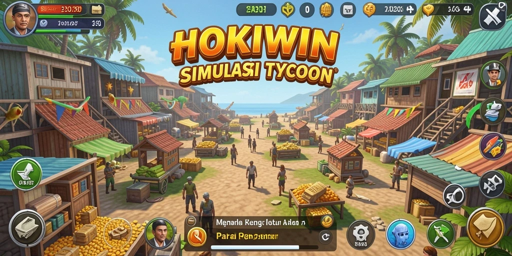 Tangkapan layar utama HOKIWIN menampilkan momen seru saat membangun bisnis.