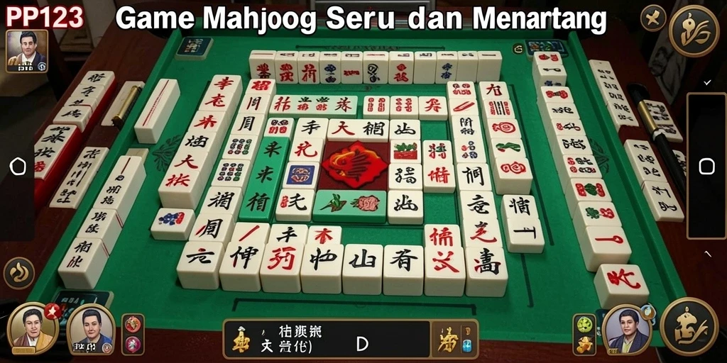 Tampilan gameplay PP123 yang menarik dalam permainan Mahjong.
