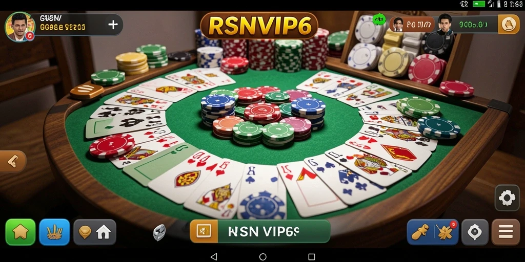 Screenshot gameplay RSNVIP6 menampilkan keseruan bermain Gaple.
