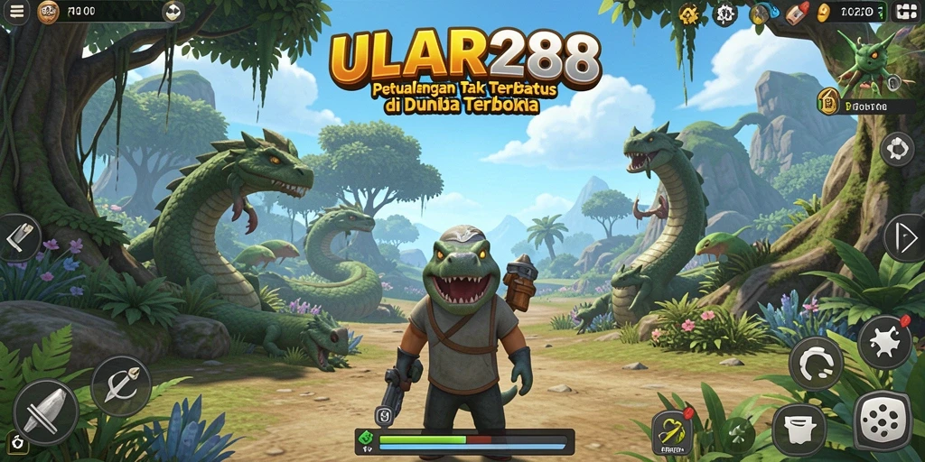 Screenshot gameplay ULAR288 menunjukkan dunia terbuka yang menakjubkan.