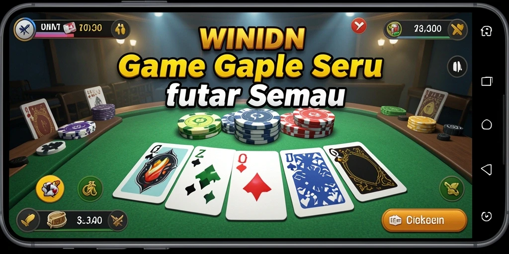 Gameplay WINIDN yang seru dan menantang dalam Gaple.