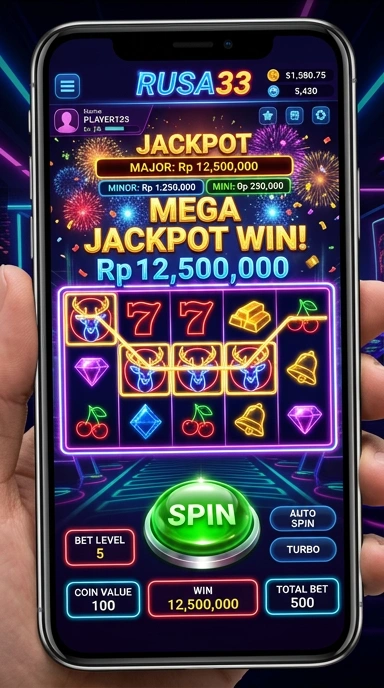 Screenshot antarmuka pengguna aplikasi rusa33 yang intuitif dan menarik.